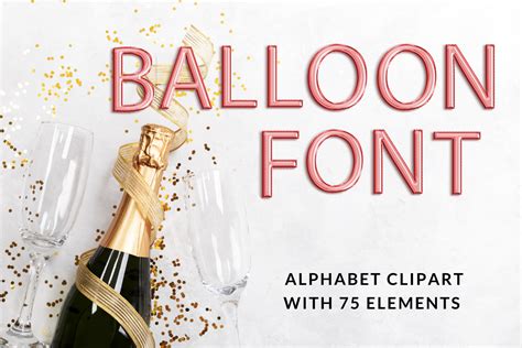 Red Pink Foil Balloon Alphabet Clipart Graphic By Aneta Design