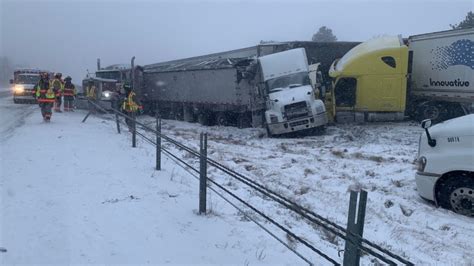 Highway Closed In Multiple Areas After Crashes Due To Storm Ctv News