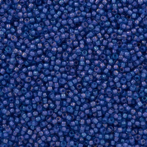 50g Toho Round Seed Beads 11 0 Inside Color Lined Purple Light Blue 9 Aura Crystals Llc