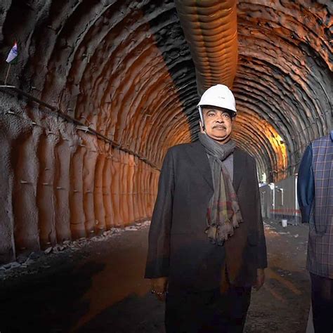 Nitin Gadkari At Zojila Tunnel