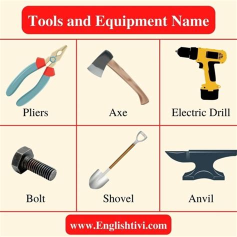 Tools Name Tools And Equipment Name In English 44 Off