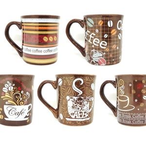 Kit Mini Canecas Porcelana Decorada Coffee Premium Ml Sosil