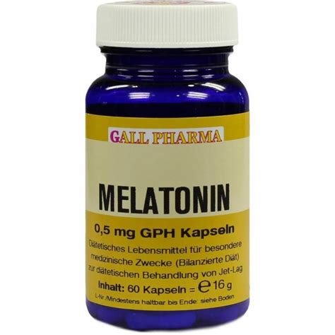 MELATONIN 0 5 Mg GPH Kapseln 60 St Preisvergleich PZN 6572915