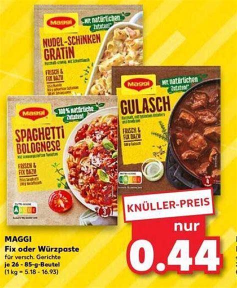 Maggi Fix Oder Würzpaste Angebot bei Kaufland 1Prospekte de