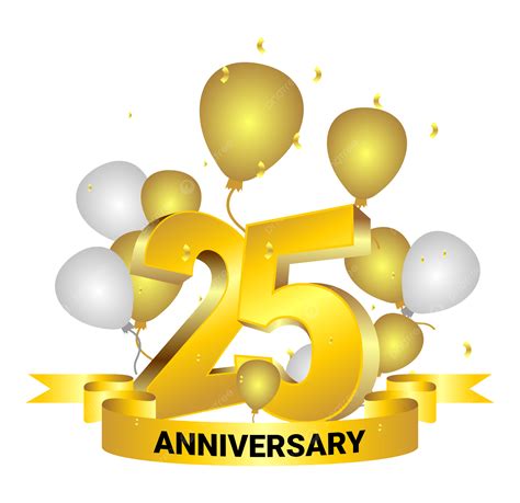 25th Anniversary Design Vector 25 Yrs 25th Anniversary 25th Year Png