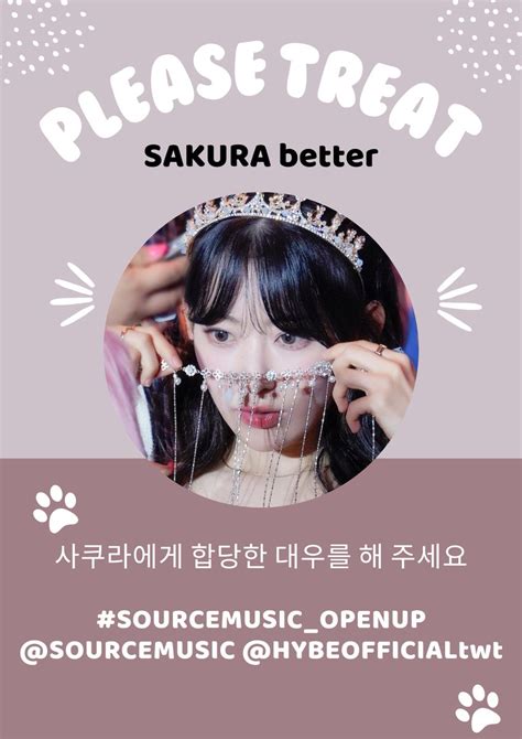 ALLSAKURA THAILAND on Twitter RT sakura chart 사쿠라에게 합당한 대우를 해 주세요