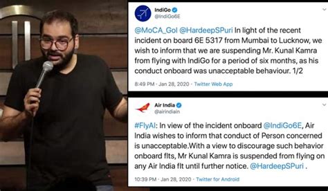 Watch: Kunal Kamra's response to Indigo, Spicejet and GoAir ban- The Week