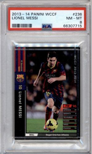 PSA 8 JAPANESE LIONEL MESSI PANINI WCCF 2013 14 236 FC BARCELONA 3 EBay