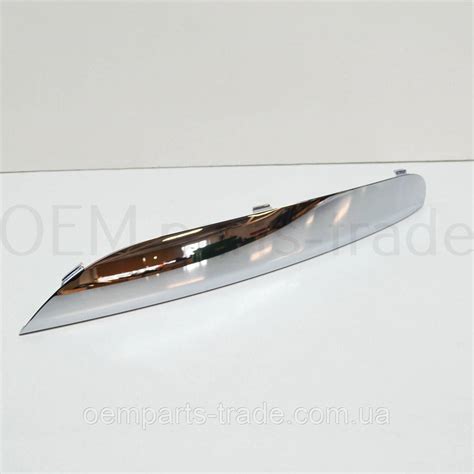 Молдинг переднего бампера м-пакет левый хром BMW 7 F01 F02 (2008-2016г ...