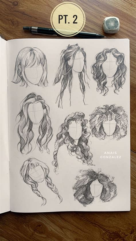 How To Draw Hair Part Extra Process Video Ana S Gonzalez In