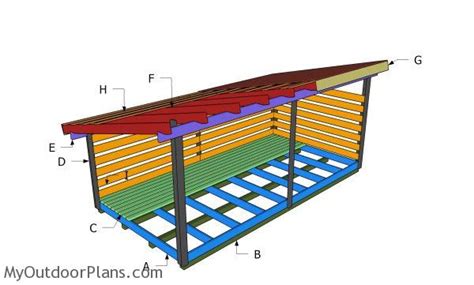 8x16 Firewood Shed Roof Plans MyOutdoorPlans