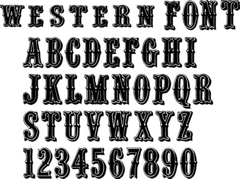 Western Font Svg Western Alphabet Files For Cricut Etsy