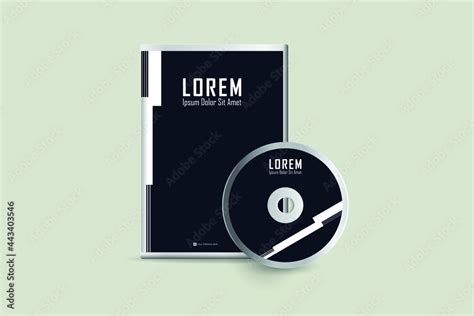 DVD cover with Disk design template. Stylized DVD Cover design template ...