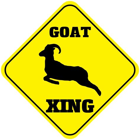 Goat Crossing Funny Metal Aluminum Novelty Sign Ebay