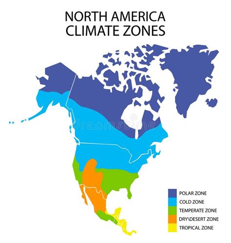 Climas America Do Norte - Mapa Das Zonas Climáticas Da América Do Norte, Infográficos Geográficos ...