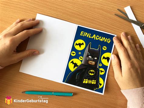 Batman Einladungskarten Selbst Basteln Printable Vorlagen