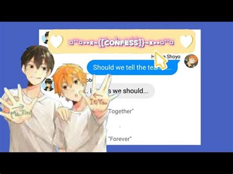 Confess Kagehina OneShot Haikyuu Text Story YouTube