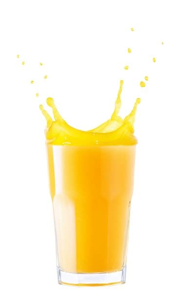 Premium Photo Glass Of Splashing Orange Juice Isolated On White Background