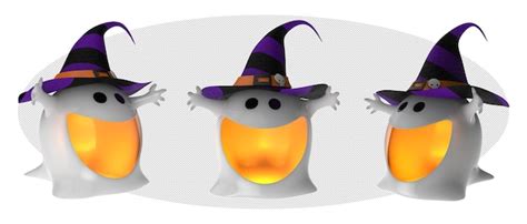 Premium PSD | 3d illustration of halloween ghost