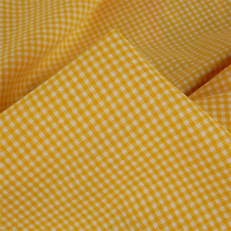 Tissu Coton Vichy Petits Carreaux Jaune