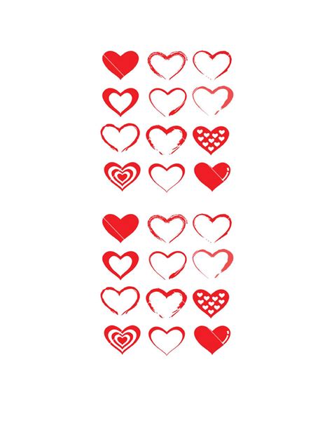 heart shapes printable