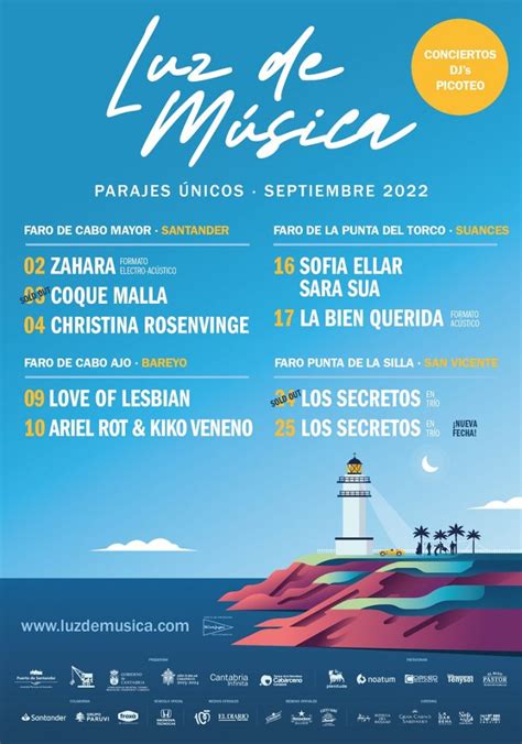 Luz de música conciertos en cuatro faros de Cantabria MERCADEO POP