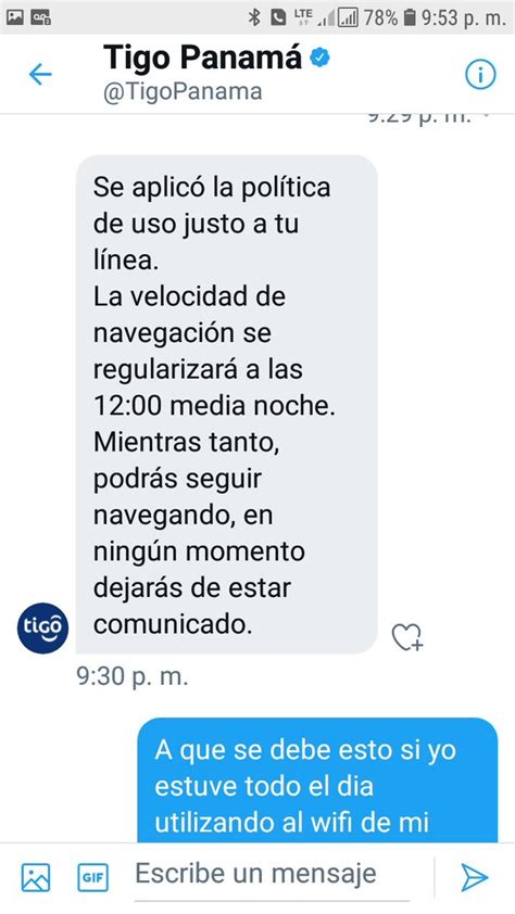 Tigo Panamá on Twitter AldesQuintero Buenos Dìas Lamento tu