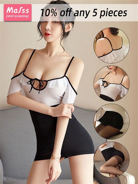 Mafss Erotic Sexy Lingerie For Sex Women Tempting Secretary Office Teacher Cosplay Uniform Set