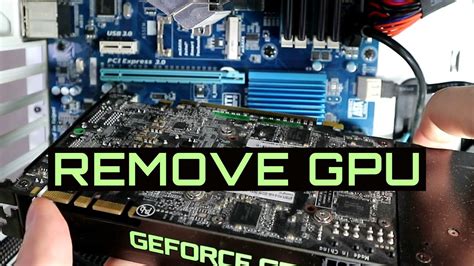 How To Remove A Gpu Take Out Graphics Card Tutorial Youtube