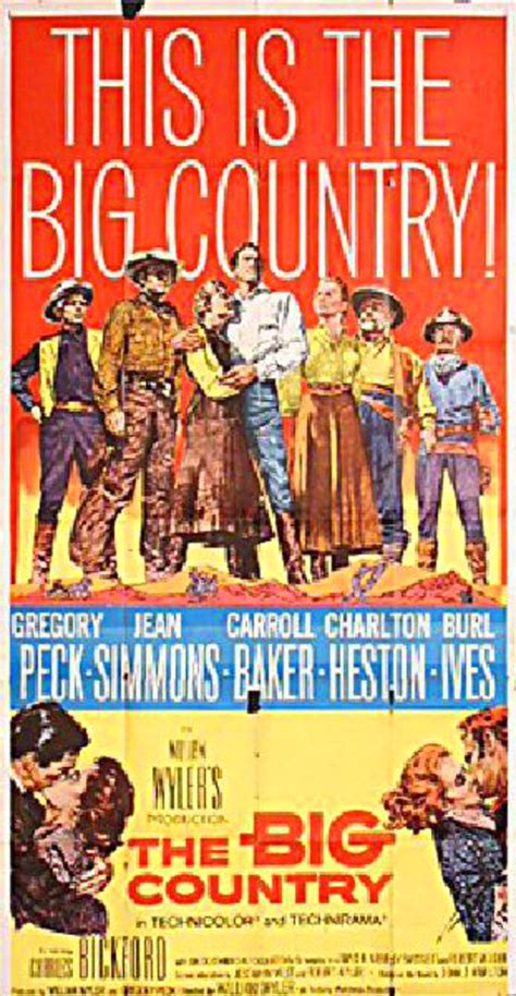 The Big Country Original 1958 U.S. Three Sheet Movie Poster ...