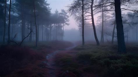 Premium Photo Ai Generated Forest Surrounded By Dense Trees