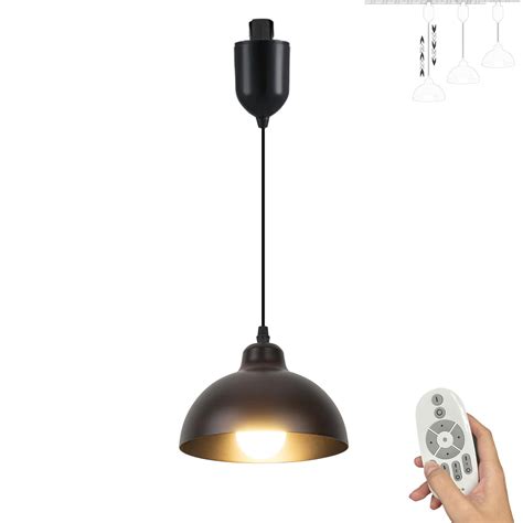 FSLiving Adjustable Height Remote Control H Type Track Pendant Light