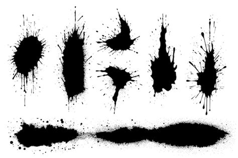 Free Vector Ink Splatter Set For Design