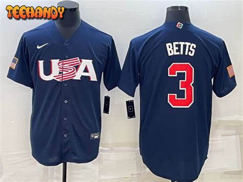 USA Mookie Betts Navy 2023 World Baseball Classic Jersey