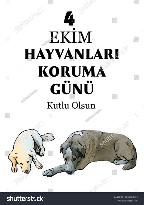 Ekim Koruma Kutlu Olsun Text Stock Vector Royalty Free