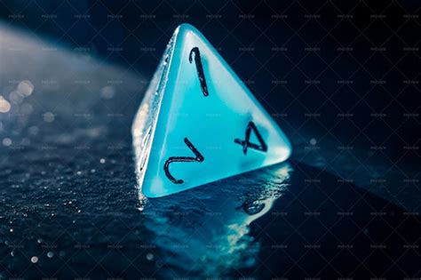 Blue 4 Sided Dice - Stock Photos | Motion Array