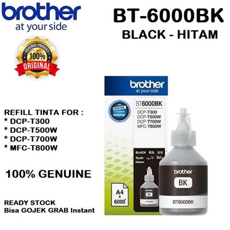 Jual Brother Tinta Refill Original Bt 6000 Bk Bt 5000 C M Y Original