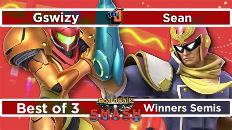 Sean Captain Falcon Vs Gswizy Samus Boardwalk Smash Winners