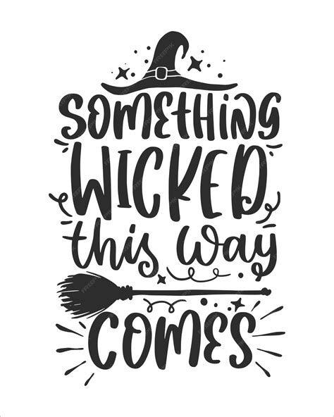 Premium Vector | Halloween lettering quotes and sayings for printable ...