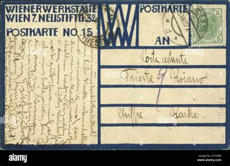 Rudolf Kalvach Postcard No 15 of the Wiener Werkstätte