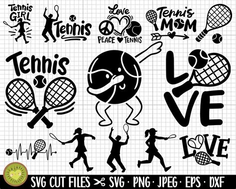 Tennis Svg Bundle Tennis Png Bundle Tennis Player Svg Bundle Tennis