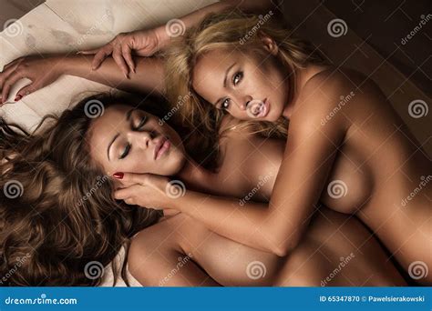 Two Lady Lying Naked Stock Photo Image Of Intimate