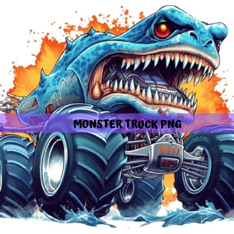 Monster Truck Png Bundle Png Sublimation Funny Monster Truck Megalodon