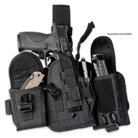 M48 Ops Assembled Drop Leg Gun Holster Black Knives