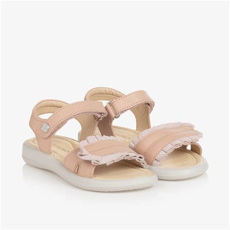 Naturino - Girls Pink Leather Sandals | Childrensalon