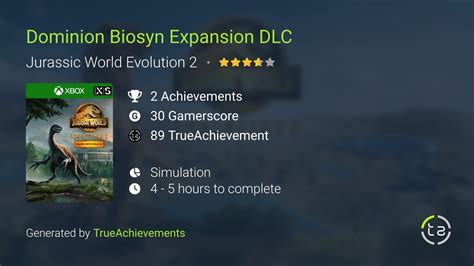 Dominion Biosyn Expansion Achievements In Jurassic World Evolution 2