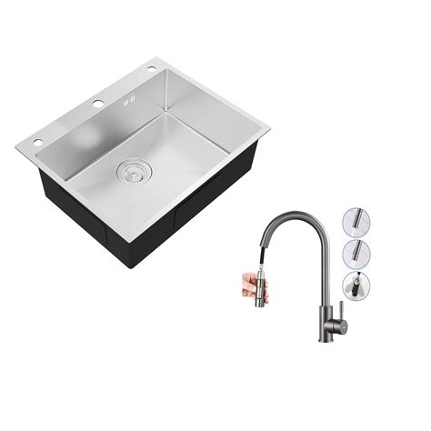 Auralum Max Vier Cuisine Encastrer Bac Cm Vier En Inox