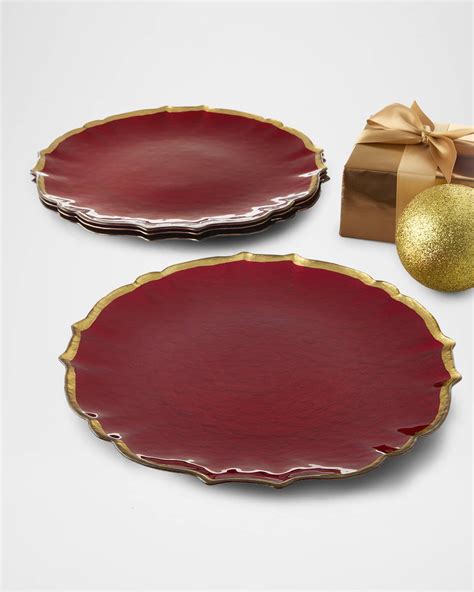 Vietri Baroque Glass Red Service Plate Charger Neiman Marcus