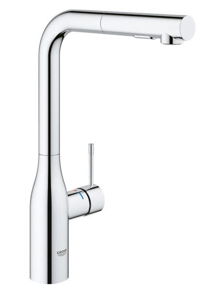 Смеситель GROHE для кухни GROHE Essence+ с высоким изливом и выдвижной ...