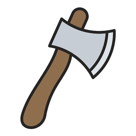 Premium Vector Wood Axe Flat Illustration